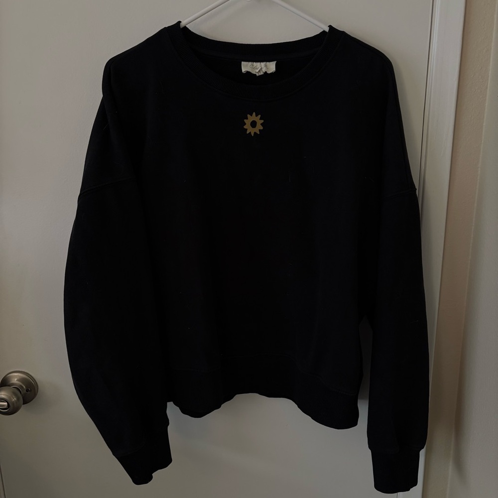 Cleobella Black Crewneck Sweatshirt